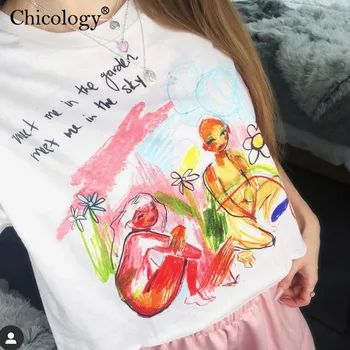 Chicology balts projektu T-krekls 