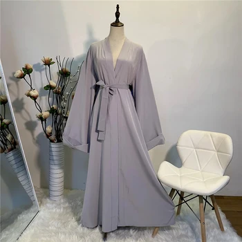 Cietā Kimono Atvērt Abaya Dubaija Kaftan Musulmaņu Kleita, Hijab Abayas Sieviešu Drēbes Africaine Femme Caftan Turku Islāma Apģērba Omāna