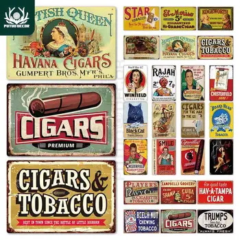 Cigāri Vintage Skārda Zīme Tabakas Metāla Zīme, Sienas Dekori Cigāru Veikals Metāla Plāksne