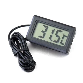 Ciparu LCD displejs Termometrs ar Precizitāti Elektronisko Termometers Ar Zondi 1M Stieples Temperatūras Mērīšanas -50~ 110 Grādu Par Akvāriju