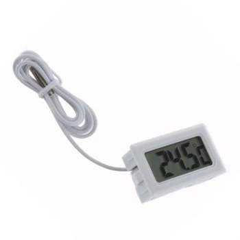 Ciparu LCD displejs Termometrs ar Precizitāti Elektronisko Termometers Ar Zondi 1M Stieples Temperatūras Mērīšanas -50~ 110 Grādu Par Akvāriju
