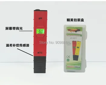Ciparu LCD displejs ar Pildspalvu, PH-Metrs Testeris Ūdens Akvāriju Testeri Pildspalvas Tipa pH-Metrs Ar Temperatūras Kompensāciju Bezmaksas Piegāde