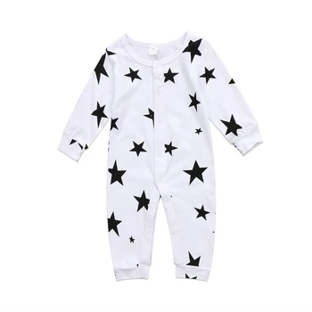 Citgeett 0-18M Jaundzimušo Piecu Zvaigžņu Baby Meitenes Zēni Romper Jumpsuit Playsuit garām Piedurknēm Apģērbs, Apģērbu, Siltu Komplekts