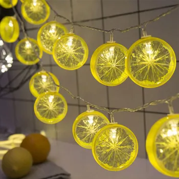 Citrons Formas Pasaku String Gaismas Silti Balta Strip Gaismas Bateriju Darbināmas Pasaku Gaismas Dekorācijas Ziemassvētkiem, Dzimšanas dienu, Kāzu