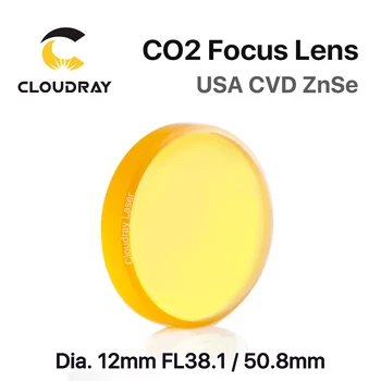 Cloudray ASV CVD ZnSe Fokusa Objektīvs Dia. 12mm FL 38.1/50.8 mm 1.5