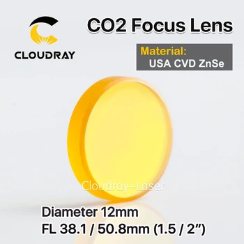 Cloudray ASV CVD ZnSe Fokusa Objektīvs Dia. 12mm FL 38.1/50.8 mm 1.5