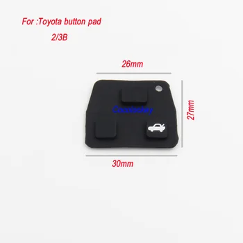 Cocolockey 200pcs/daudz Augstas kvalitātes 2 / 3 pogu silikona gumijas pad tālvadības atslēgu silikona gumijas pamatni, der Toyota, Lexus