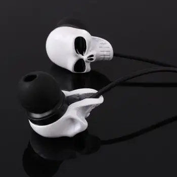 Cool Galvaskausa In-ear Austiņas Earbuds, Metāla Austiņas Atdzist Skelets Austiņas Priekš iPhone, Samsung, Huawei Xiaomi Brithday Dāvanas