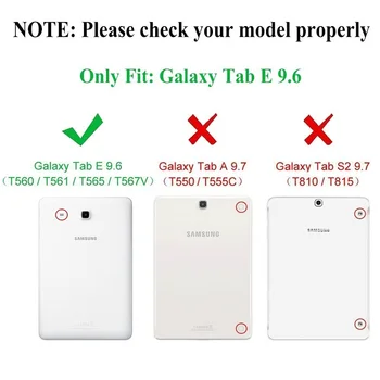 Coque Samsung Tab E 9.6 Segtu Tablet Case For Samsung Galaxy Tab E 9.6 T560 T561 SM-561 SM-T560Fundas Ādas Muguras Soma Capa