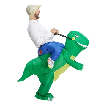 Cosplay kostīmi Piepūšamās Dinozaura Kostīms Ventilators Darbojās Pieaugušo Izmērs Halloween Karnevāla Puse Cosplay Dzīvnieku Dino Rider