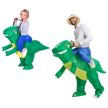 Cosplay kostīmi Piepūšamās Dinozaura Kostīms Ventilators Darbojās Pieaugušo Izmērs Halloween Karnevāla Puse Cosplay Dzīvnieku Dino Rider