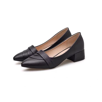 Cresfimix sieviešu gudrs bēša augstas kvalitātes kvadrātveida papēdi sūkņi biroja lady classic black pavasara augstpapēžu kurpes zapatos a6189