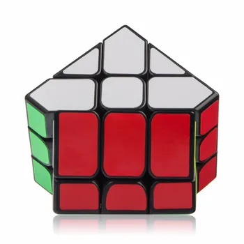D-FantiX Yj Fisher Cube Nevienlīdzīgu 3x3 Ātrums Cube Puzzle Gluda Vērpjot Šķībs Magic Cube Melns Rotaļlietas, Dāvanu Bērniem Pieaugušajiem