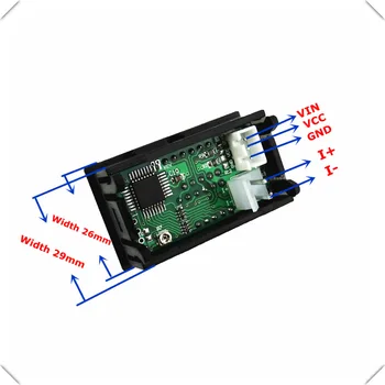 DC 0-100V/100.A RD 0.28 Digitālo Ammeter Voltmetrs spriegums strāvas mērītājs auto LED Displejs krāsa ar 100.A šunta