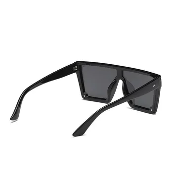DHM Jaunu Lielizmēra Vīriešu Flat Top Saulesbrilles Vīriešiem Zīmola Black Square Toņos UV400 Slīpums Saules Brilles UV400