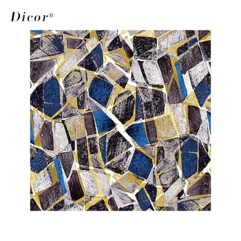 DICOR 45*200cm Neregulāra Kvadrāta Akmens Vitrāžas Logu Plēves, Mājas Dekoru, Mūsdienu Modes 2020 