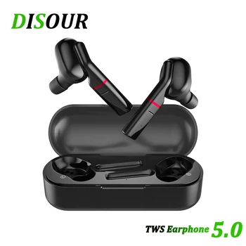 DISOUR VV1 5.0 TWS Bluetooth Austiņas Sporta Sweatproof Bezvadu Austiņu Smart HIFI Mūzika Trokšņu slāpēšanas Portatīvo Earbuds VS I12