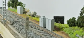 DIY 1:87 Dažādas Sadales Kastes elektrosadales Skapji Vilciena Sliežu Skatuves Dzelzceļa Simulācijas Modelis, Ho Mēroga Piederumi