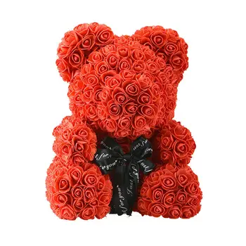 DIY 25/40 cm Teddy Rožu Lācis Bez Lodziņā Mākslīgā PE Ziedu Lācis Rožu Valentīna Diena, Draudzene, Sieva, Mātes Diena Dāvanas