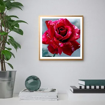 DIY 5D Dimanta Krāsošana Svaigu Ziedu Diamond Rose Puķu Izšuvumi Krustdūrienā Pilna Apaļa/Kvadrātveida Urbt Sveķu Mājas Dekoru, Dāvanu
