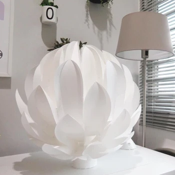 DIY PVC 100-240V Lampu Toņu, LED Gaismas Armatūra Ziediem, Ziedlapiņu Formas 45cm Kulons Gaismas Segtu Mājas Dekoru PVC Plastmasas Guļamistabai