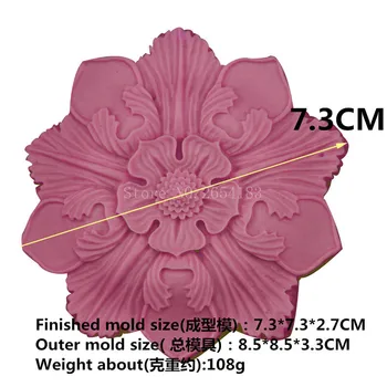 DIY Roku darbs Ziedu Totem Silikona Pomādes Ziepes 3D Kūka Pelējuma Cupcake Želejas Konfektes Šokolādes Apdare Cepšanas Rīku Veidnes FQ3194