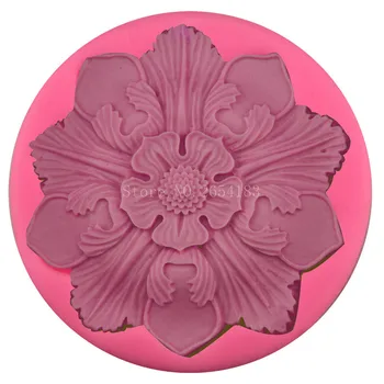 DIY Roku darbs Ziedu Totem Silikona Pomādes Ziepes 3D Kūka Pelējuma Cupcake Želejas Konfektes Šokolādes Apdare Cepšanas Rīku Veidnes FQ3194