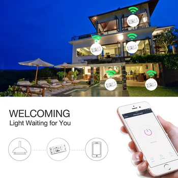 DIY Wi-Fi Smart Gaismas Slēdzis Universālais Slēdzis Taimeris Smart Dzīves APP Bezvadu Tālvadības pults Darbojas ar Alexa, Google Home IFTTT
