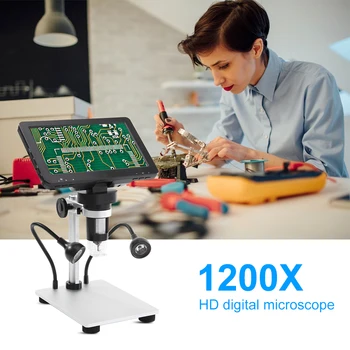 DM9 HD 1200X USB Digitālā Mikroskopa Kamera Endoskopu Lupa ar Balsteni