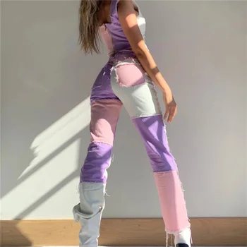 DOSSNI Kaklasaites Krāsu Drukas Sieviešu Bikses Y2k Treniņbikses Streetwear Joggers Sieviešu Plaša Kāju Bikses Harajuku Estētisko 90s Bikses Bikses