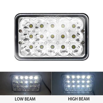DOT Apstiprināts chrome Projektoru 4x6 collu LED priekšējie Lukturi Taisnstūra H4651 H4652 H4656 H4666 H6545 Ford Kravas automašīna