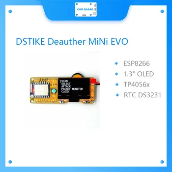 DSTIKE Deauther MiNi EVO (4 MB, ESP-07+1.3 OLED+RTC DS3231) ESP8266 Attīstības Padome