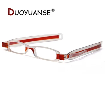 DUOYUANSE Modes portatīvo Lasīšanas brilles 360 Jaunu locīšanas veco rotējošo brilles unisex lasīšanas brilles pildspalvu turētājs brillēm +2.0
