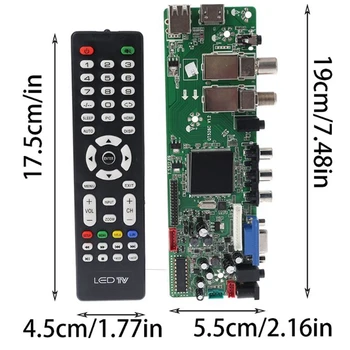 DVB-S2, DVB-T2 Digitālā Signāla LTV Kļavu Vadītāja LCD Tālvadības pults Kuģa Palaišanas Universālā Dual USB QT526C ar 7 Atslēga