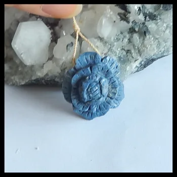 Dabas Blue coral cirsts ziedu Dārgakmens Kulons Krelles,Rotas, Dāvanu Gem Pielāgotus,30x27x13mm,9.1 g