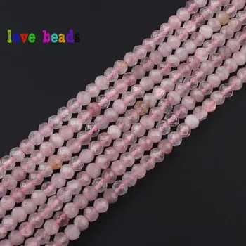 Dabas Slīpētas Rondelle Krelles 2*4mm Rožu Quartzs Zaudēt DIY Krelles Rotaslietas Pieņemšanas DIY Aproces Fāzēm Pērles