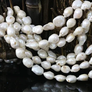 Dabas jauki balta saldūdens pērļu zaudēt krelles nelegālo waterdrop fit pieņemšanas neckalce aproce rotaslietas 15inch B1360