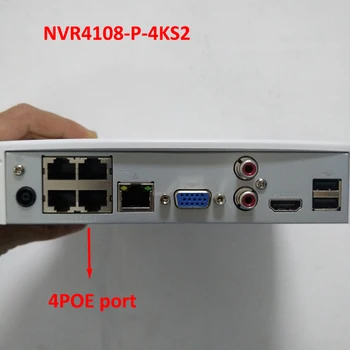 Dahua 4K VRR NVR4104-P-4KS2 NVR4108-P-4KS2 H. 265 Video Ieraksti P2P 4Ch 8Ch 4PoE ostas līdz 8MP Izšķirtspēja var jaunināt