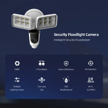 Dahua Imou IP Prožektors Fotokameras 1080P PIR Atklāšana 2 Prožektori Kameras Āra Ūdensizturīgs Wifi Uzraudzības Drošības Kameru