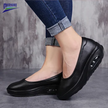 Damyuan Platforma Sekla Kurpes Sieviešu Dzīvoklis Mīksti Mokasīni Dāmas Zapatos Mujer De Elpojošs Sieviete Gaisa Spilvenu Sapato Feminino