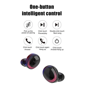 DaoLxi TWS X10 Bezvadu Earbuds Bluetooth 5.0 Austiņas Touch Kontroli Ūdensizturīgs Trokšņa Slāpēšanas Austiņas ar Mikrofonu