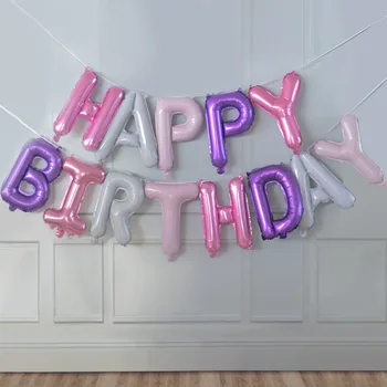 Daudz Laimes Dzimšanas Dienā Gaisa Balonu Partijas Apdare Skaits Folijas, Hēlija Baloni, Globos Balony Banner Streamer Baby Duša, Gaisa Baloni