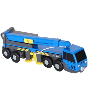 Daudzfunkcionāla Rotaļlieta Vilciena Komplekts Piederumi, Mini Crane Truck Rotaļlietas Vheicles Bērnu Rotaļu Saderīgs ar Koka Celiņiem Dzelzceļa