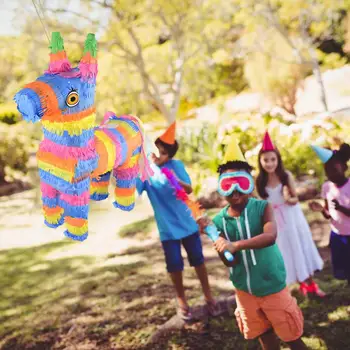 Daudzus Pinata Varavīksnes Bērniem Dzimšanas Dienas Ballīti Piegādes Spēli Mini Rotaļlietas Konfeti Konfektes Aksesuārus Stick Simulācijas Donkey Bērniem