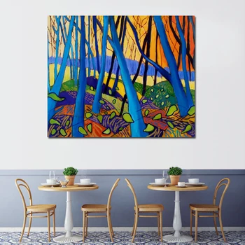 David Hockney Ziemā Koki Kanvas Glezna Anotācija Mūsdienu Plakātu Izdrukas Sienas Mākslas Ainu, viesistaba, Mājas Dekoru Cuadros