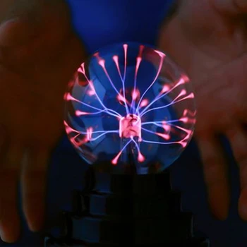 Dekoratīvie Gaismas USB Jomā Lampas Gaismas Partijas Melnā Bāzes Stikla Plazmas Bumbu Elektrostatisko Jonu Guļamistaba Dekorēšana