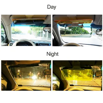 Diena Nakts HD Anti Glare Auto Auto Flip Leju Vairogs saulessarga Redzējumu Bloķēt Skatu Pret UV Reizes Uzsist Žilbinošas Aizsargbrilles Braukšanas Spogulis