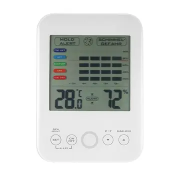 Digitālo Termometru, Higrometru, Signalizācijas Un LCD Displejs, Touch Screen Istabas Termometru Un Higrometru 5 līmeņa Skala