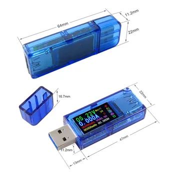 Digitālā USB Testeri QC 3.0 Krāsu LCD Voltmetrs ammeter 3.7~30v barošanas strāvas mērītāja multimetrs akumulatora uzlādes strāvas banka