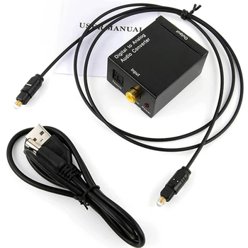 Digitālā uz Analogo Audio Converter, Optiskā, Koaksiālā Signāla toRCA R L Audio Dekoderi